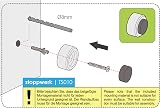 Stoppwerk Stainless Steel Door Stop Wall Mounted Ø3.2cm H2cm with Rubber Buffer view 4