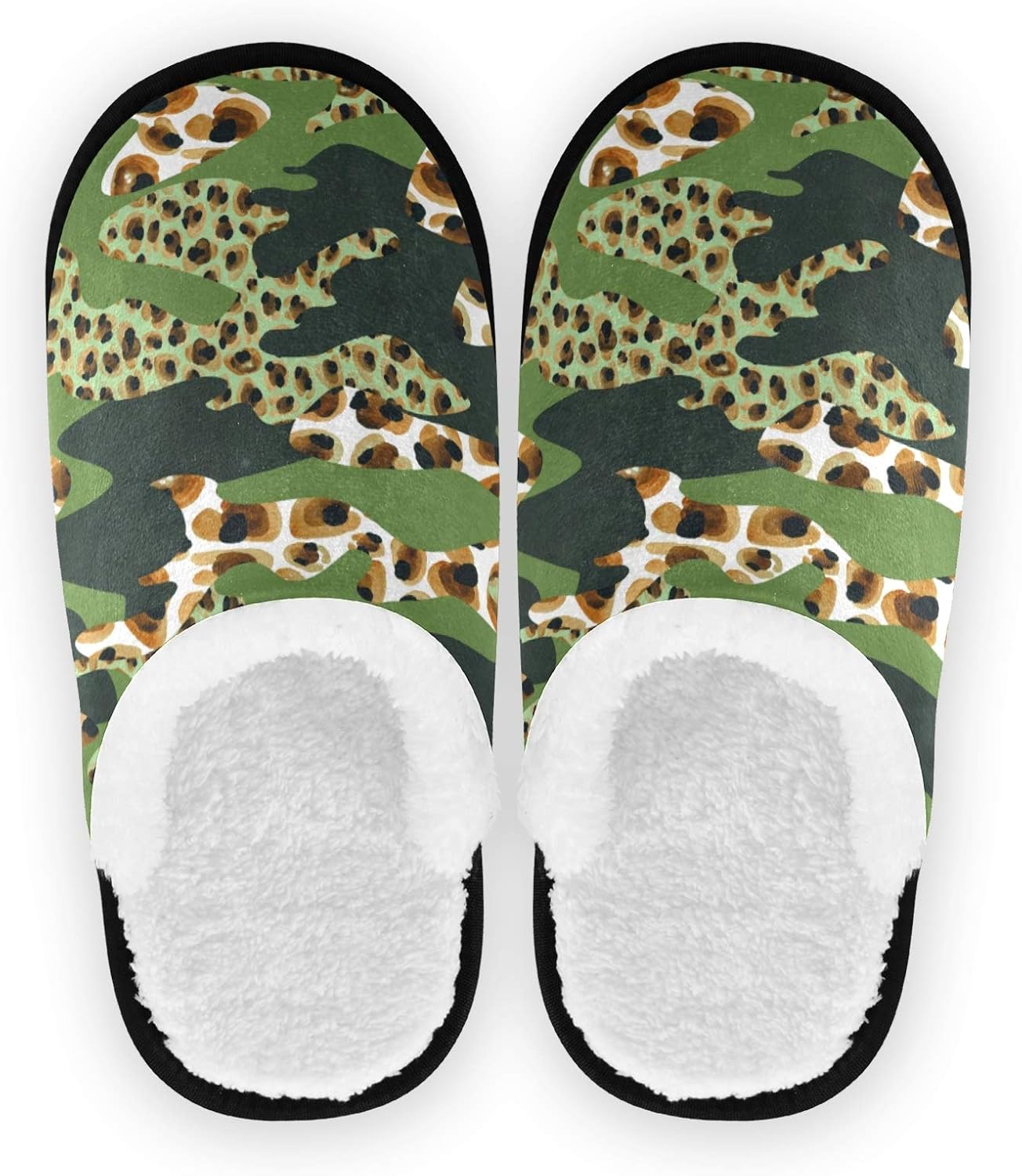 leopard skin slippers