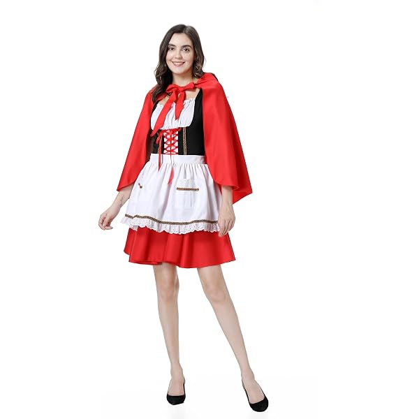 Amazon.com: Ladies Red Dress with Ruffle : Clothing, Shoes & Jewelry