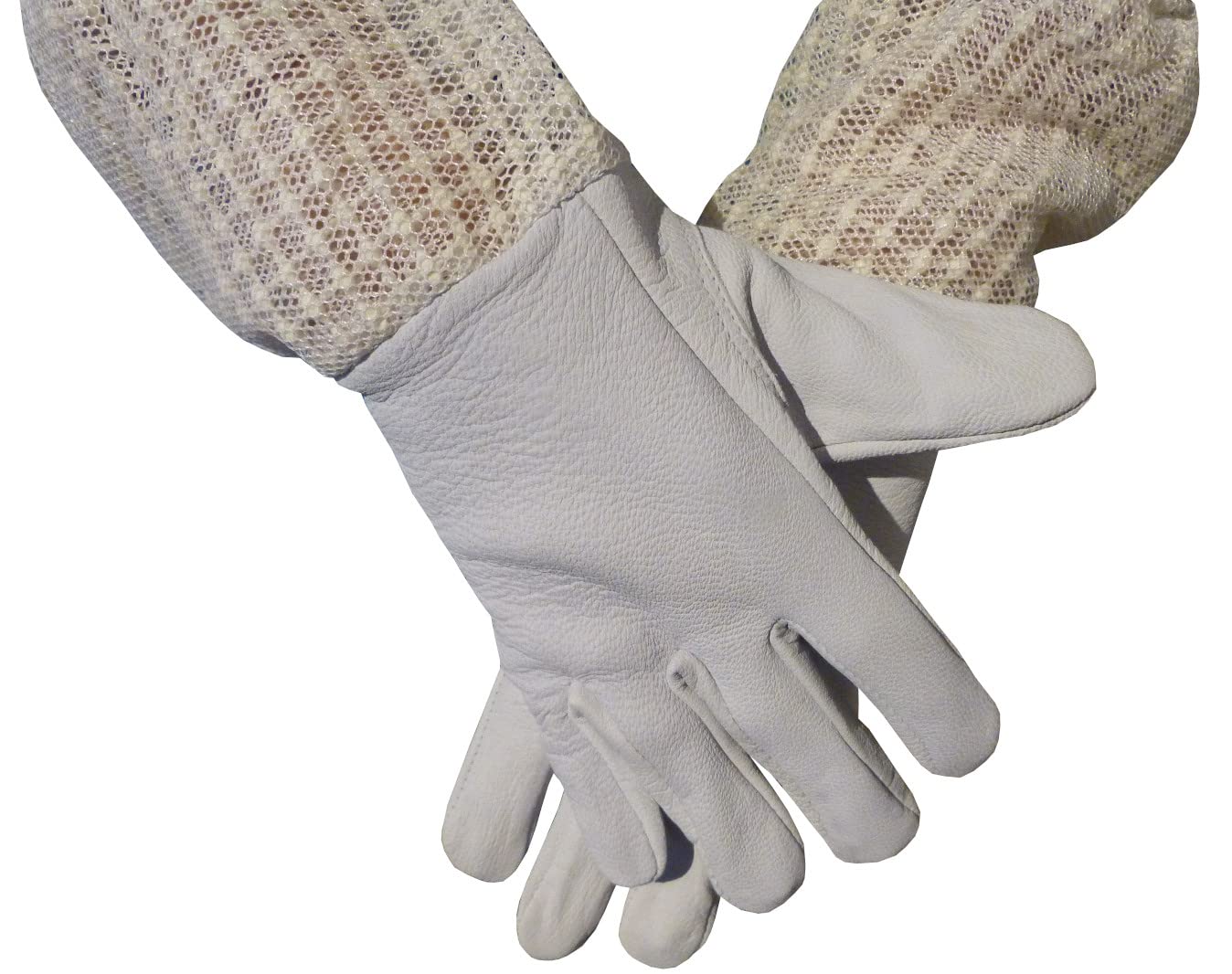 AGS Children's Beekeeper gloves 3 Layer Ultra Ventilated Childrens Bee keeping gloves kids protective bee wear (Large)