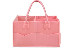 PandaEar Baby Diaper Caddy Organizer, Portable Nursery Organizer and Storage, Diaper Bag Organizer for Wipes & Baby Items, Co