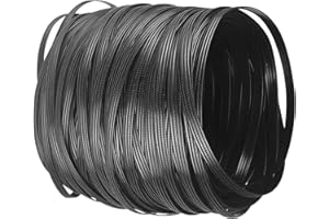 Eagles Wicker Repair Kit, 230Ft/70m Synthetic Rattan Repair Material Waterproof Flat Ribbon for Garden Patio Furniture and Rattan Chair Sofa Basket(8mm W x1.2mm THK)-Black Stripes