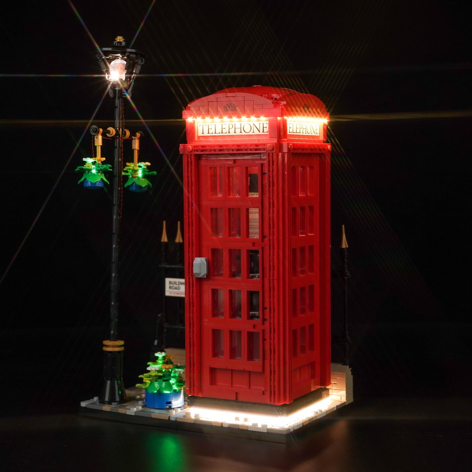 Led Light Set for Lego 21347 Red London Telephone Box (No Lego), Decoration Lighting Set for Lego Red London Telephone Box Creative Toys — image 1