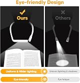 EastPin Neck Reading Light Rechargeable 3 Color Dimming Eye Protection view 2