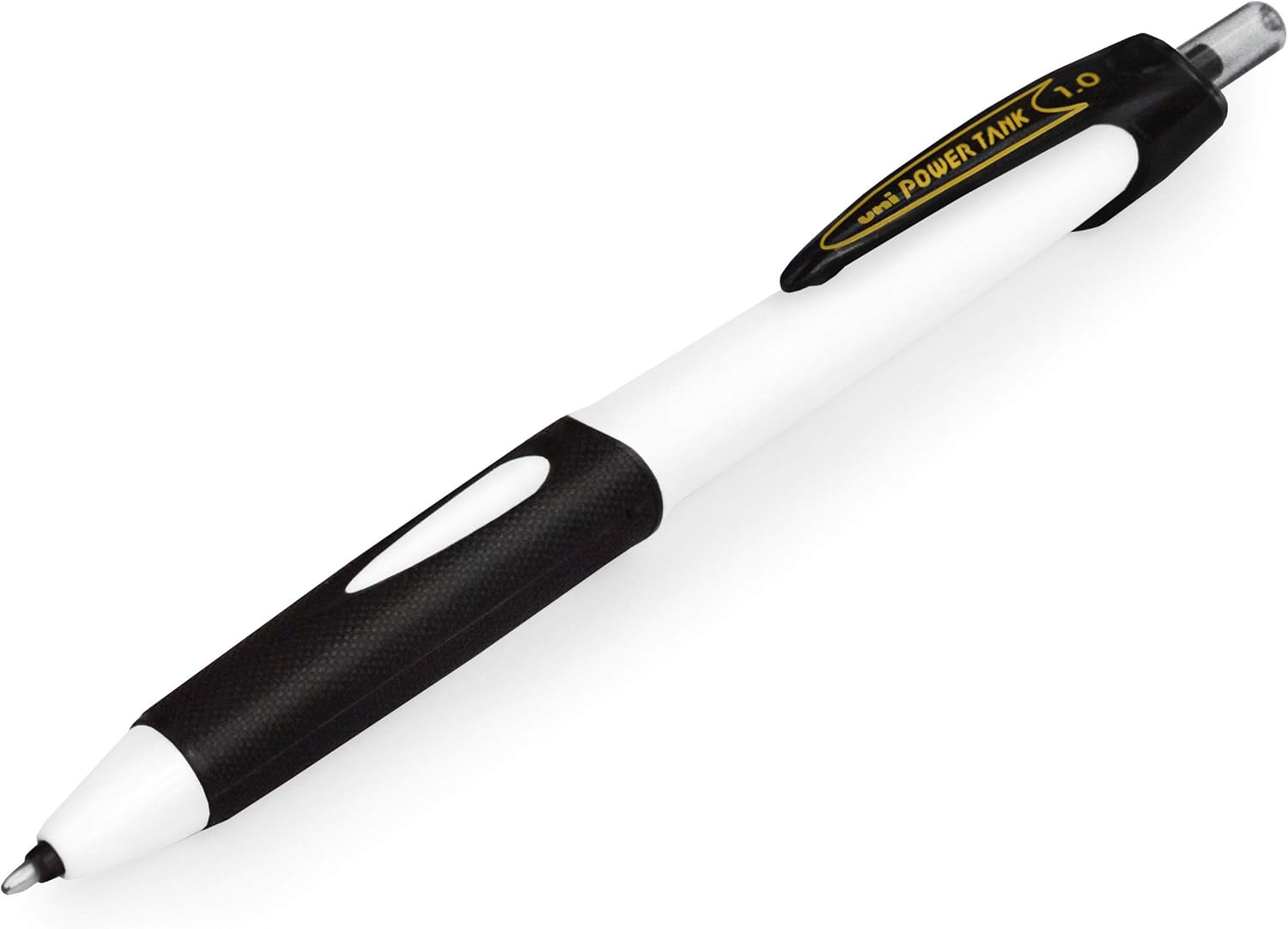 uni-ball SN-220 Power Tank Retractable Ballpoint Pen - 1.0mm - White Barrel - Black Ink - Pack of 3, 3 count (Pack of 1) - Image 3
