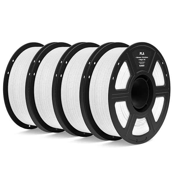ELEGOO PLA FILAMENT 1.75MM WHITE 4KG, 3D PRINTER...