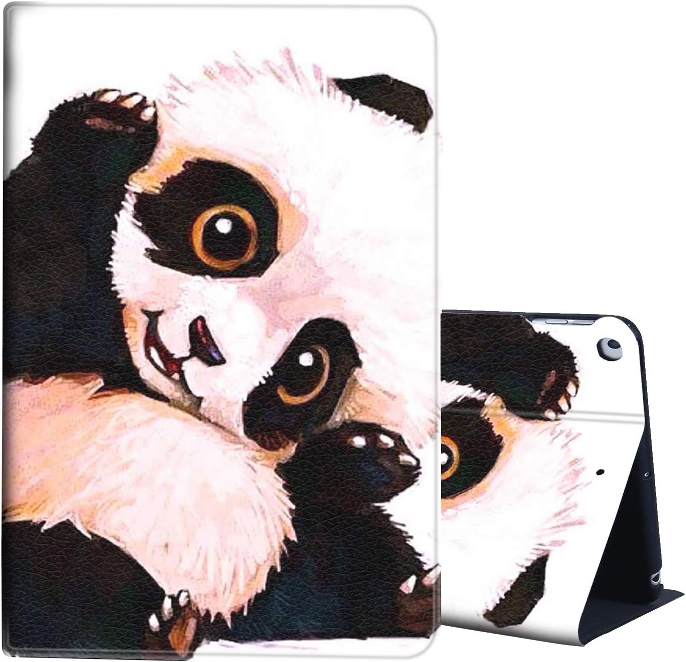 iPad 10.2 Case for iPad 9th Generation 2021,iPad 8th Gen Case 2020,iPad 7th Gen 2019 Case,PU Leather Smart Stand Cover with Auto Wake/Sleep for Apple iPad 10.2 Inch,Cute Panda