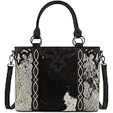 Trinity Ranch Tote Bag for Women Genuine Hair-On Cowhide Western Handbag