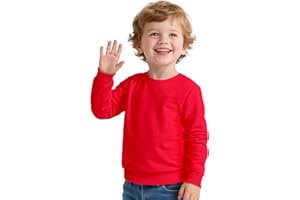 ZUEMET Toddler Boy Long Sleeve Shirt Baby Boys Crewneck Sweatshirt Soft Cotton Pullover Clothes Size 2T-7Y