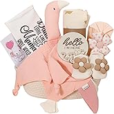 Baby Shower Gifts for Girls,Baby Girl Gifts Baskets with Blanket Onesies Scoks,New Born Essential Stuff, Gender Reveal Gifts Basket