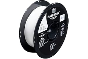 HATCHBOX Matte PLA 3D Printer Filament, Dimensional Accuracy +/- 0.03 mm, 1 kg Spool, 1.75 mm, White