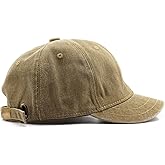 Short Brim Vintage Baseball Cap Adjustable Unstructured Washed Distressed Cotton Blank Dad Hat for Men & Women
