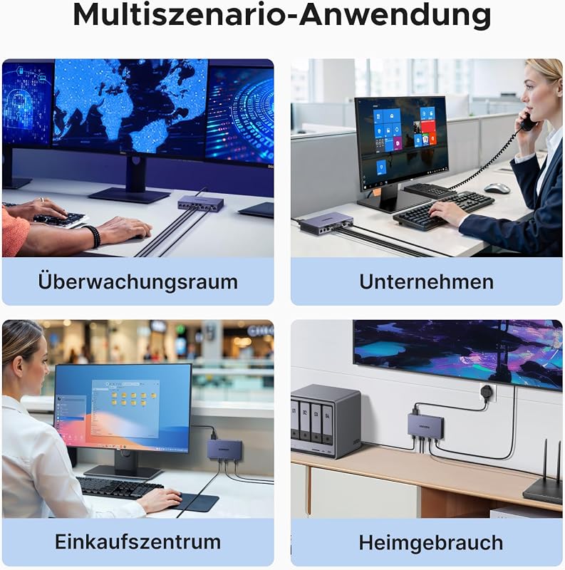 PoE Switch Gigabit LAN Switch mit 8 PoE+2 Gigabit Ports (10 Port)