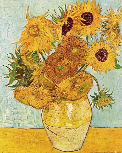 1art1 Vincent Van Gogh Vaso Con Dodici Girasoli 1888 Stampa D Arte 50 X 40cm Amazon It Casa E Cucina