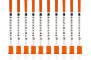 NANOSHARPS 1ML Syring with 27Ga 1/2 (Sterile Disposable Injection Needl with Cap for Animal, Pet, Poultry and Industrial laboratory Accessories (1ML Syring with 27G 1/2 needl Individual Packaging