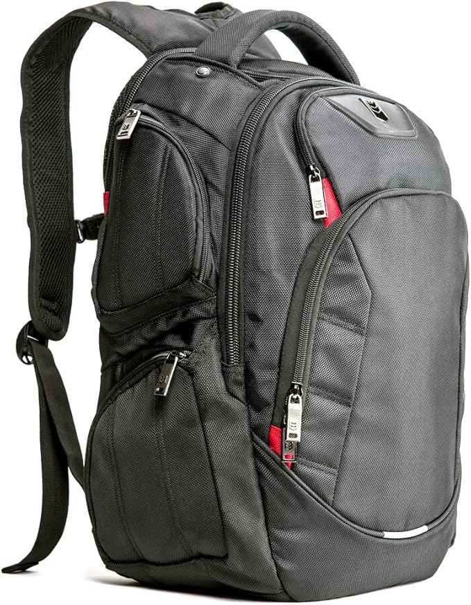 Evecase 15.6" Laptop Backpack, WaterResistant Rugged Travel Bag