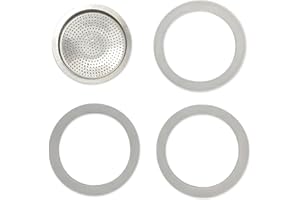 Teravan Replacement Silicone Gaskets, Compatible with Bialetti Moka Express 6 Cup (6 Espresso Cup = 9.1oz / 270ml)