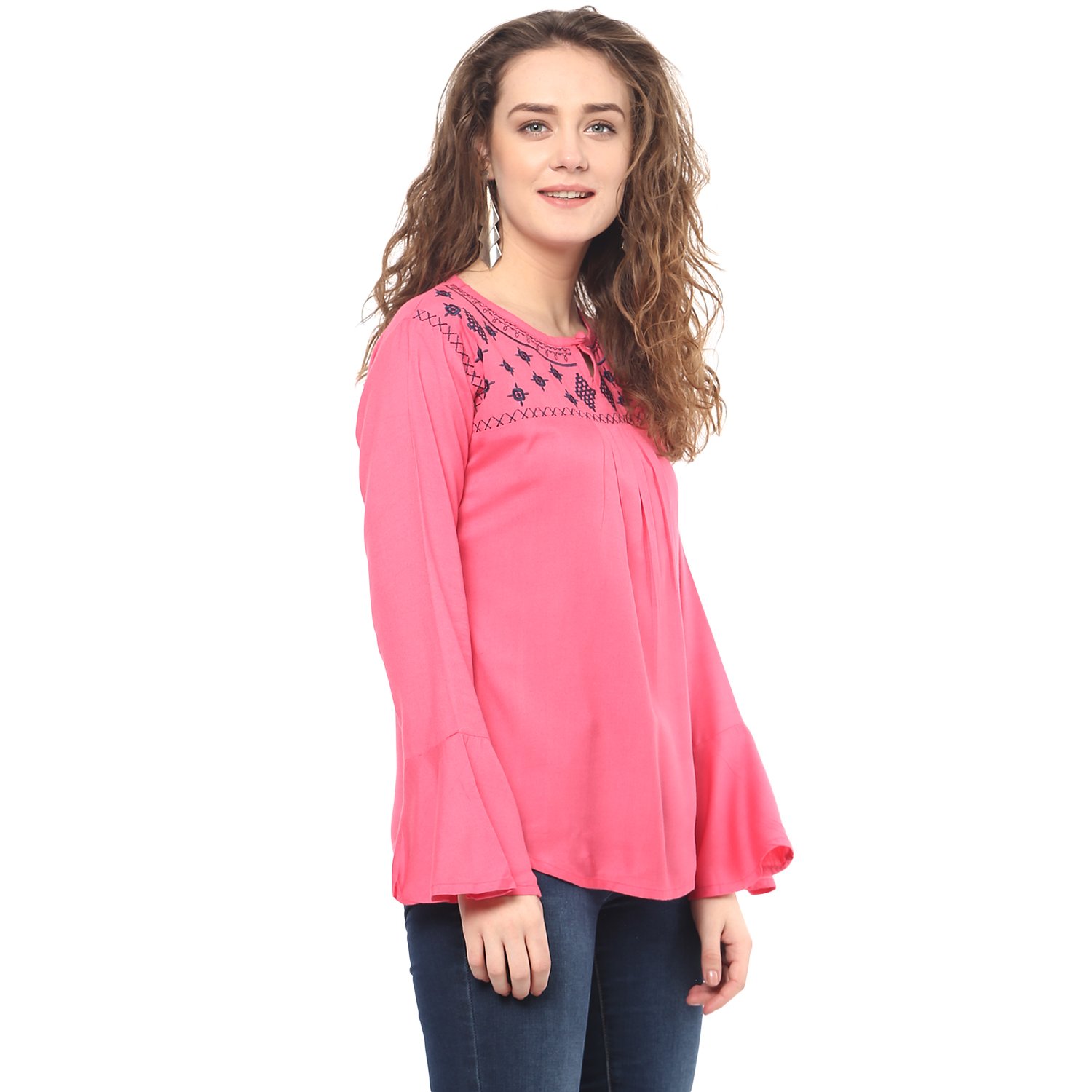 mayra women's plain regular fit top