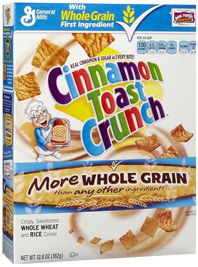 Cinnamon toast crunch cereal crispy whole Wheat&Rice sweetened (016000275072)