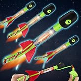 TOY Life Toy LED Light Up Rocket Launcher for Kids Indoor Outdoor Game Toys Foam Rockets Birthday Toys for Kids Toddler Boys Girls Age 3 4 5 6 + Years Old