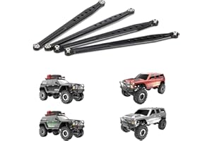 RCAWD Lower Suspension Links Set 4pcs for RedCat 1/10 Everest Gen7 Pro/Sport RC Crawler Links Rod Aluminum Linkage Rod Arm Set Upgrade Part Black