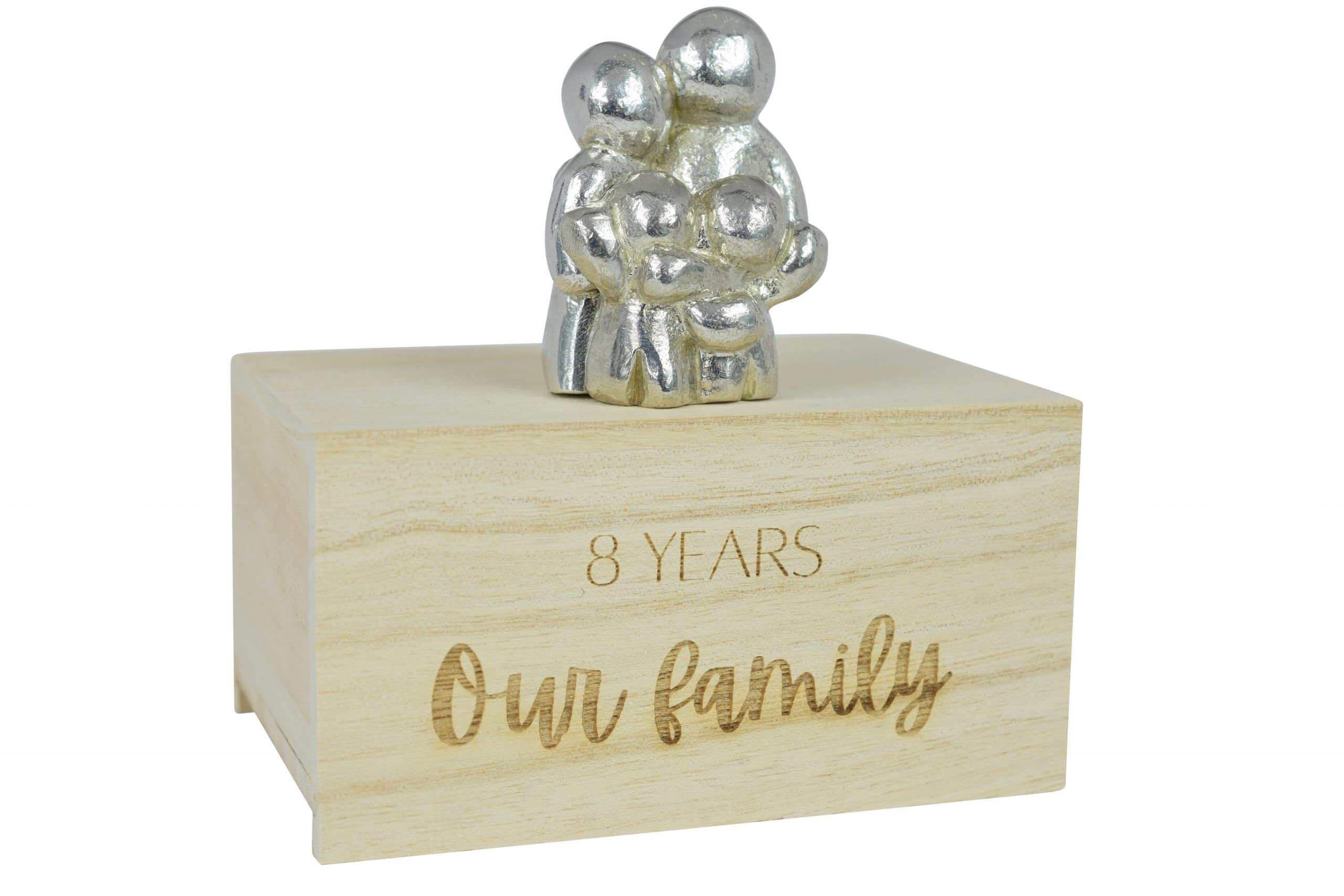 8 Year Anniversary Our Little Hugging Family Choose Amount of Children (2 Children)