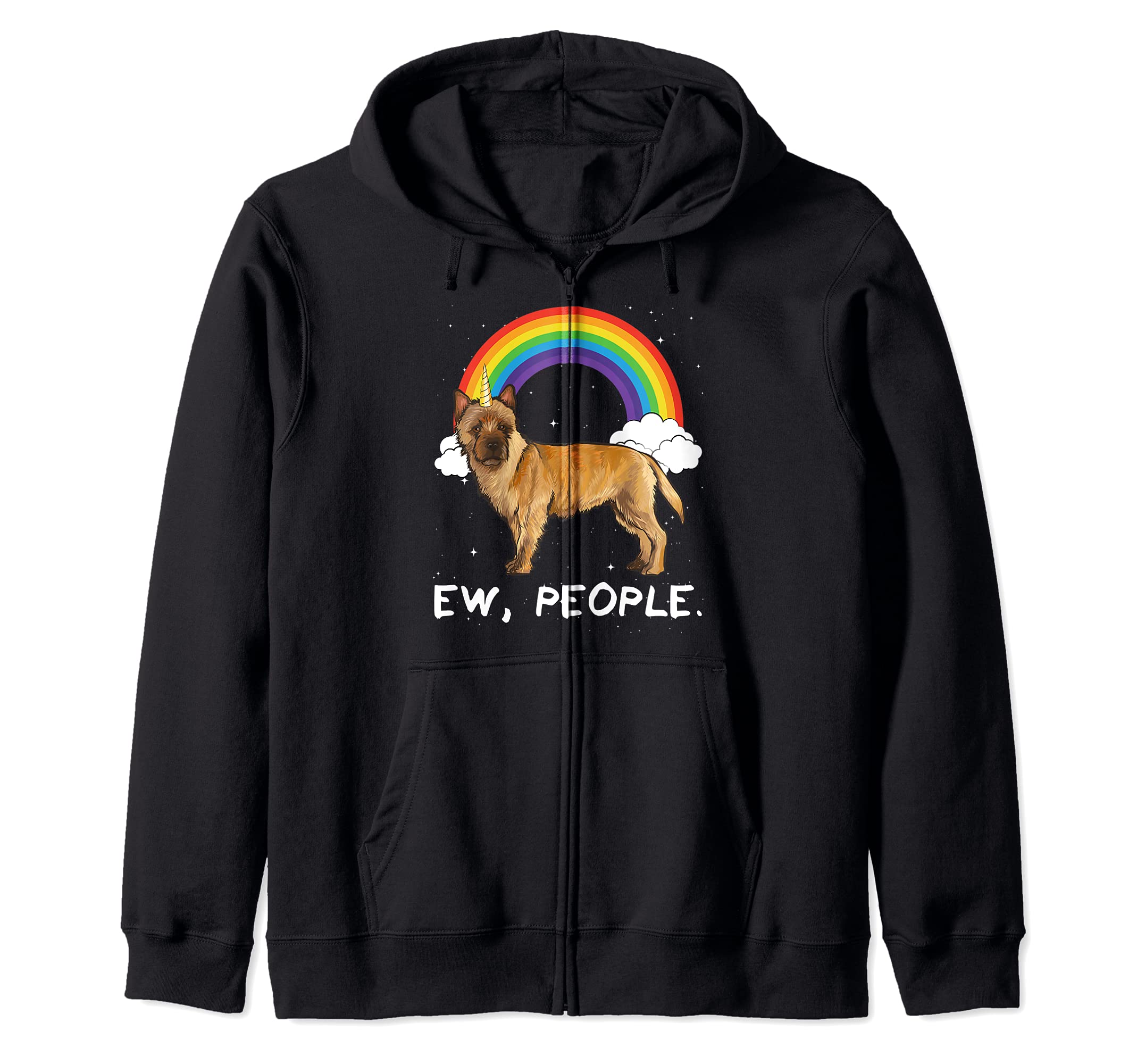Rainbow Cairn Terrier Ew People Unicorn Dog Zip Hoodie