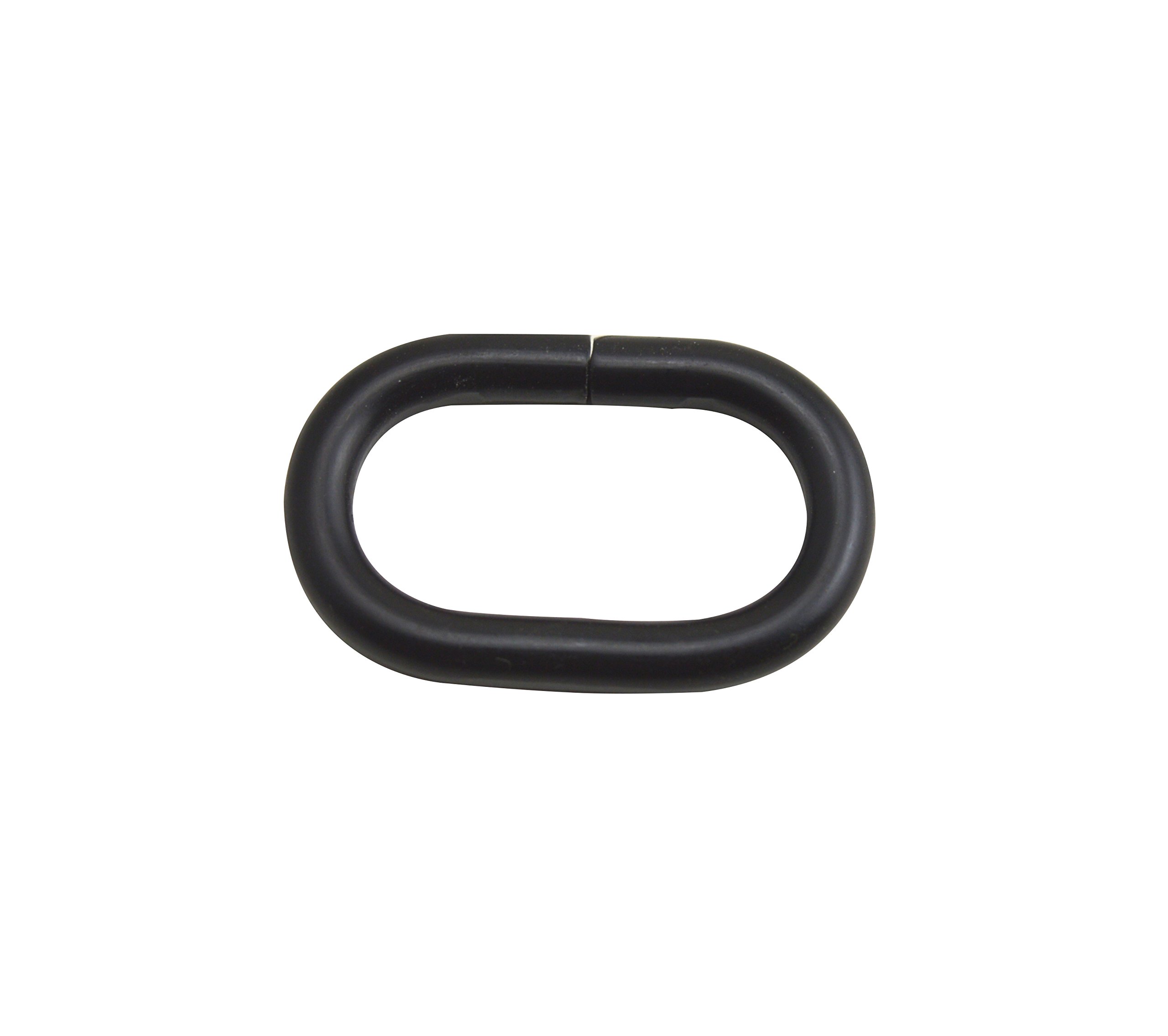 Wuuycoky Black 1" Inner Length Oval Shape Ring Strap Purse Bag Buckle Loop Ring Pack of 15