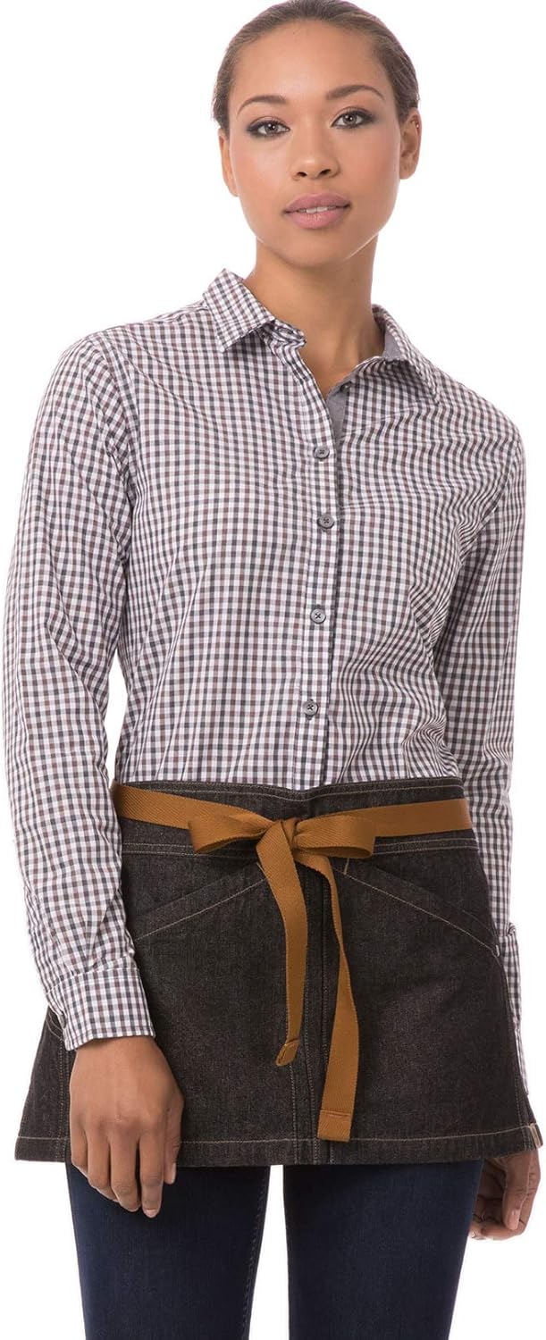 Chef Works Men's Berkeley Waist Apron, Black, One Size: Clothing