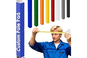 ELEVZO Custom Pole Padding Wrap Around, Round Pole/Square Rectangle Post Protector Covering Pad & Indoor Outdoor Metal Column