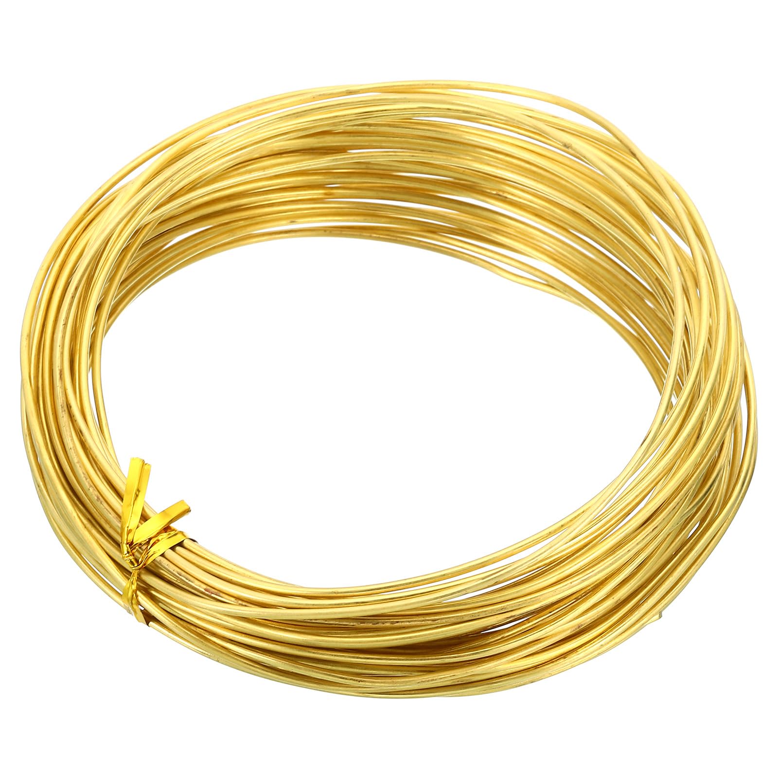 PATIKIL Half Hard Brass Wire, 1Pcs 15Gauge/1.4mm Diameter 10m/32.8ft Pure Craft Wire for Jewelry Making Beading Garden Plants