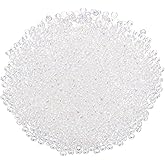 uxcell 2000 Pcs Glass Seed Beads Bulk, 2mm Mini Glass Bugle Beads for DIY Earrings, Necklaces, Bracelets, Jewelry Making, Clear