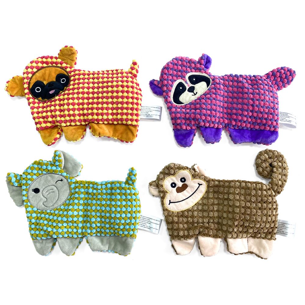 Photo 1 of AZSSMUK Cute No Stuffing Dog Toy for Small, Medium Breeds, Fun for Indoor Puppies with Soft Squeaker and Crinkle Paper, No Mess Chew and Play (4 Pack)