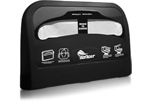 SoNeat Toilet Seat Cover Dispenser - Half Fold Wall Mounted Plastic Dispenser for Disposable Toilet Seat Cover - Heavy Duty, Portable, Lightweight Holder for Commercial and Residential Use