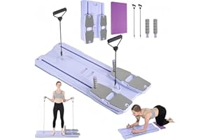 GZJ Pilates Reformer Board Set - 2025 Foldable 8-in-1 Pilates Machine for Full Body Workouts, Ab Core Trainer with Resistance Bands, Portable Home Pilates Equipment for Women & Men