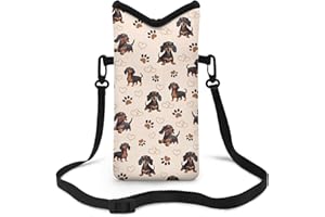 Txsniver Neoprene Phone Bag Adjustable Crossbody Strap Mobile Protection Case Hook and Loop Fastener Phone Bag, 4 X 8 Inch