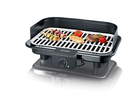 SEVERIN PG 8530 Barbecue-Grill (2.500W, Tischgrill, Grillfläche (44,5 x 26,5cm)) schwarz