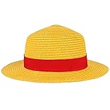 Cossoul Yellow Straw Hat Summer Straw Hat Halloween