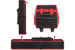 ROETELO 10 x 10 x 62 in Heavy Duty Canopy Tent Bag Replacement – Wheeled 800D Oxford Pop Up Canopy Carrying Case with Handle, Waterproof Outdoor Storage Bag for 10x10 Instant Tent