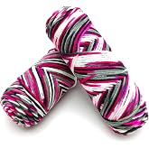 Kniteasy 5-Ply Variegated Yarn 200g/2pcs, 100% Acrylic, DK Weight 2.5mm, Soft &amp; Cozy Vibrant Gradient Colors for Knitting &amp; Crocheting Sweaters, Scarves, Shawls, Hats (10#Black Purple)