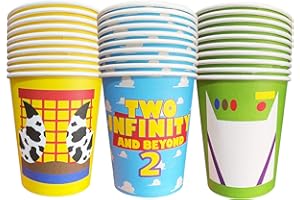 METIXOZE 30pcs 9OZ Two Infinity and Beyond Birthday Paper Cups , Birthday Decorations Toy Inpired Story Party Supplies , Party Cups