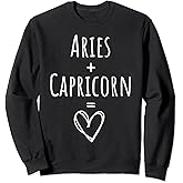 Aries and Capricorn Couple Matching Zodiac Sign Sweatshirt