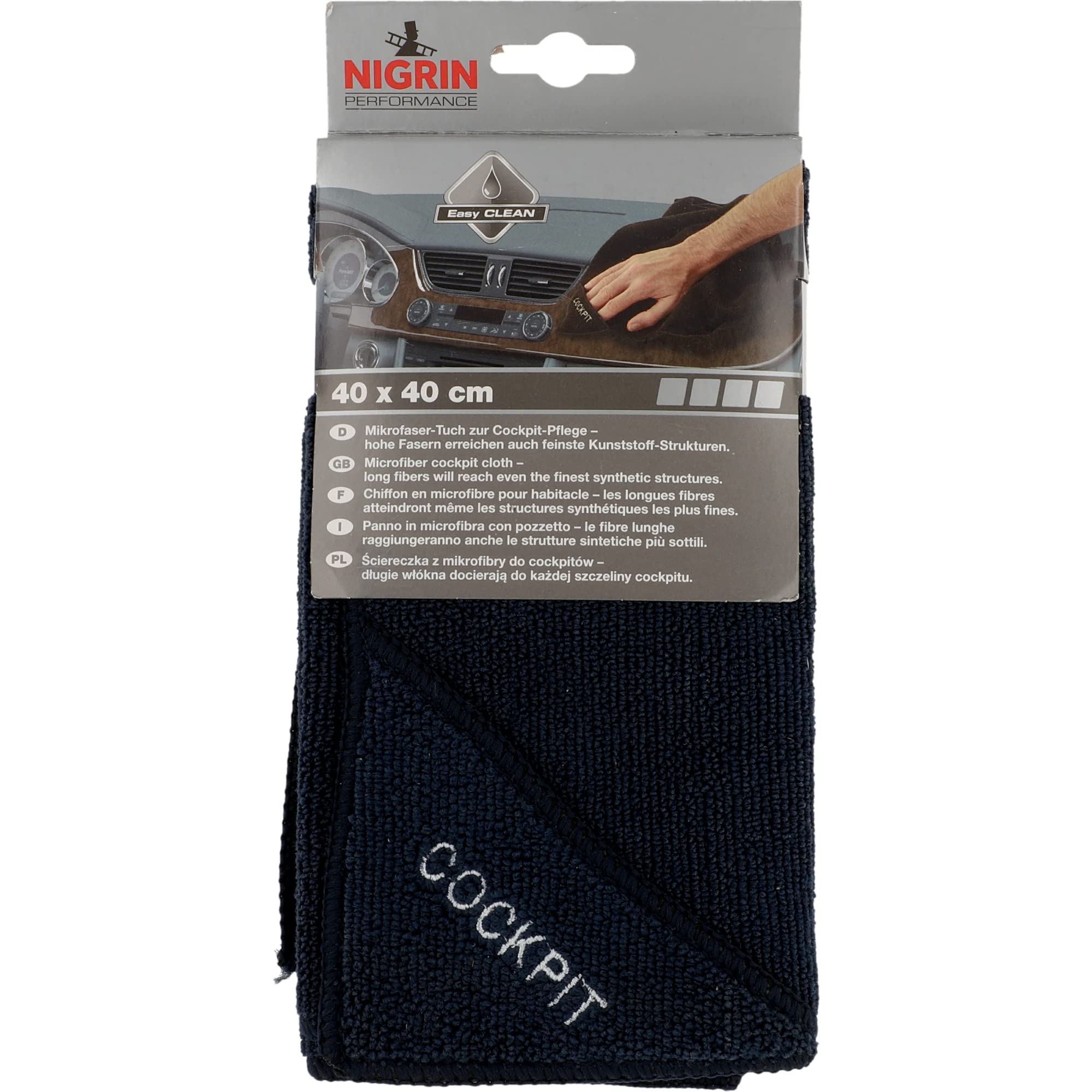NIGRIN 71117 Microfibre Cockpit Cloth 40 x 40 cm