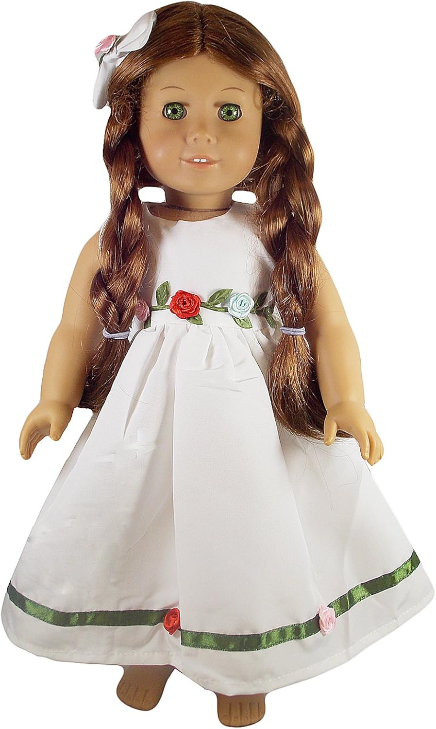 american girl doll white dress