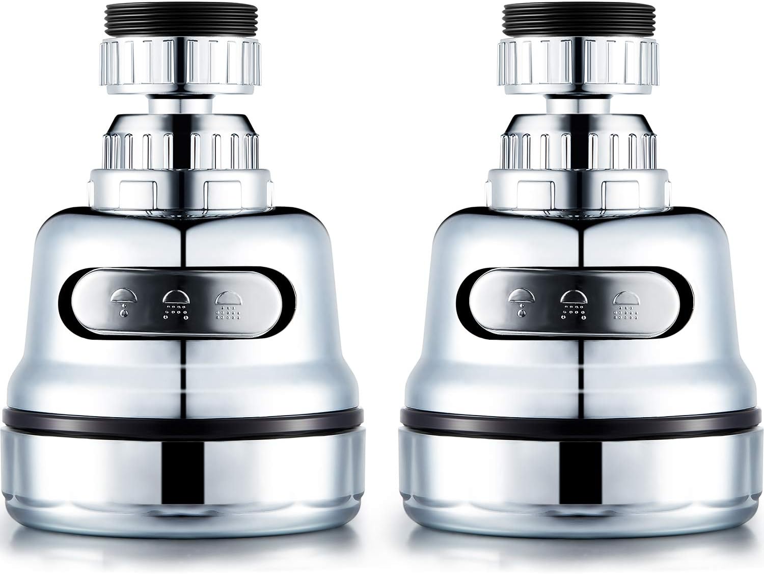 2 Packs Moveable Kitchen Tap Head Faucet Sprayer Water Spray 360 Degree Rotatable kitchen faucet spray Universal Adapter Lead Set Kitchen Sink Accessories Tools