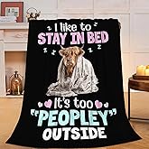 Highland Cow Blanket, Soft Plush Fleece Animal Throw Blanket - Cozy Warm Stuff Blankets Bedding Funny Cow Gifts for Women Girls Kids Adults 40"X50"