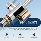 DAYONE 360° Swivel Pull Down Kitchen Tap Dual Spouts SUS304 Brushed view 7