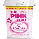 The Pink Stuff Miracle Laundry Oxi Powder Stain Remover for Whites, 35 Oz | Tough on Stains, Brighter Whites Gentle on Fabrics