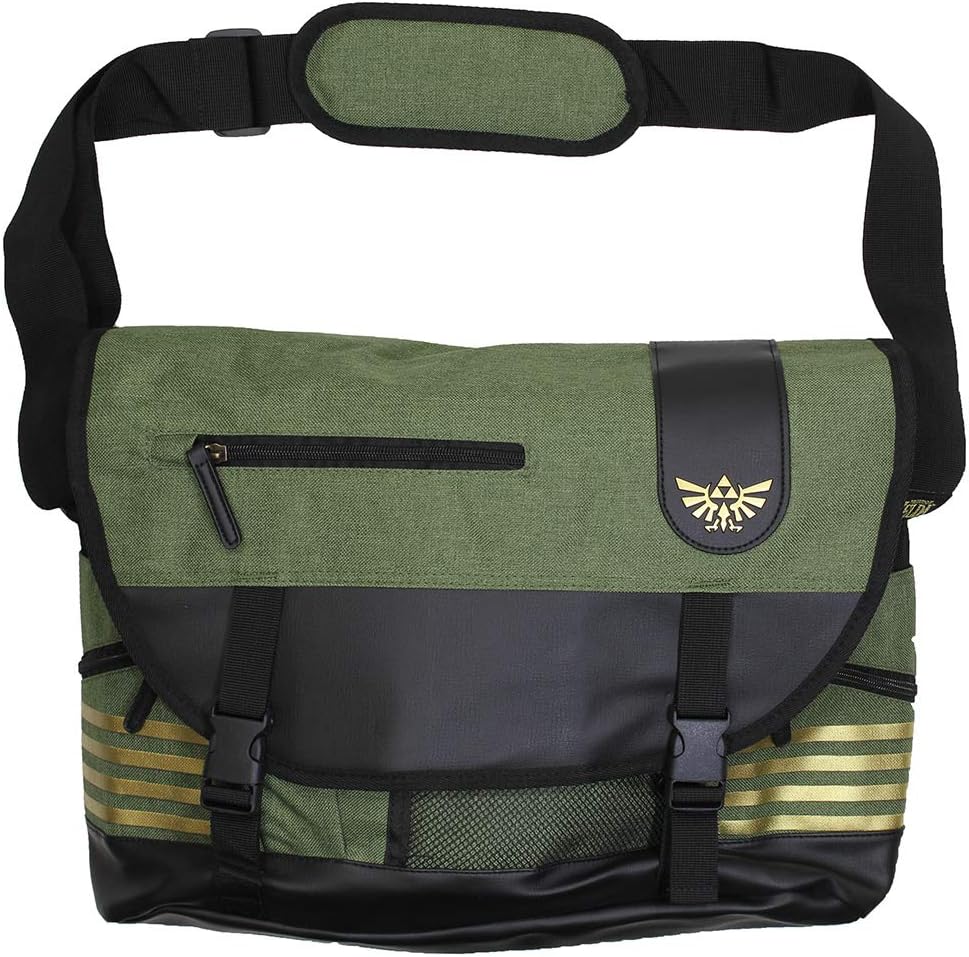 green messenger bag