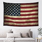 JUHIOPOI American Flag Retro Tapestry Wall Decoration, Art Tapestry For Dorm Bedroom Living Room College Dorm Home Decor 40x60in